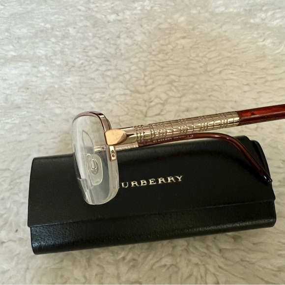 Burberry B 1157 1011 Half rim Gold metal brown plastic Eyeglass’s Frame main image 3